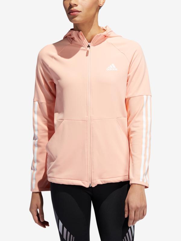 Mikina adidas Performance 3S Fz Hoodie Oranžová