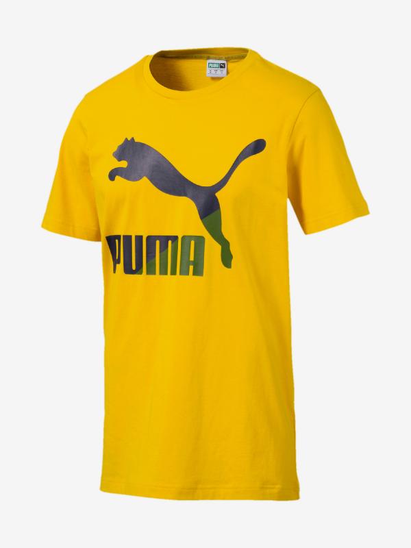 Tričko Puma Classics Logo Tee Žlutá