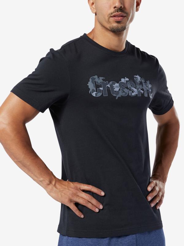Tričko Reebok Rc Camo Logo Tee Černá