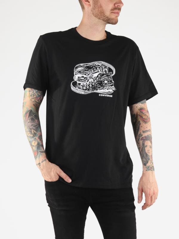 Tričko Converse Illustration Sneaker Art Tee Černá
