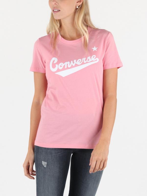 Tričko Converse Center Front Logo Tee Růžová