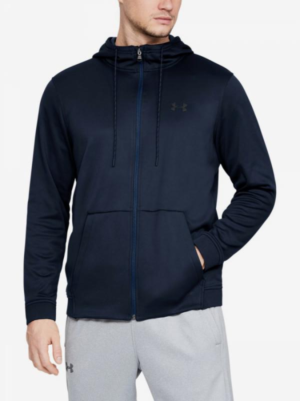 Mikina Under Armour Fleece Fz Hoodie-Nvy Černá