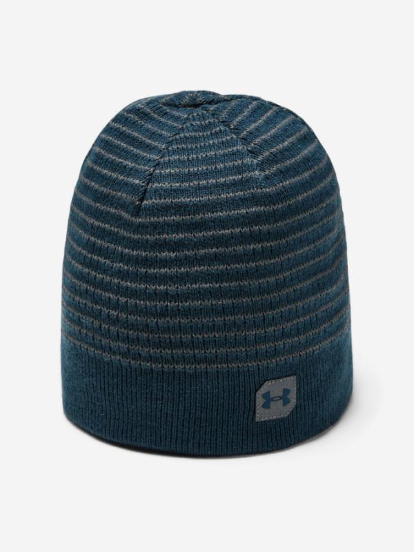 Čepice Under Armour Men\'S Reversible Golf Beanie-Grn Modrá
