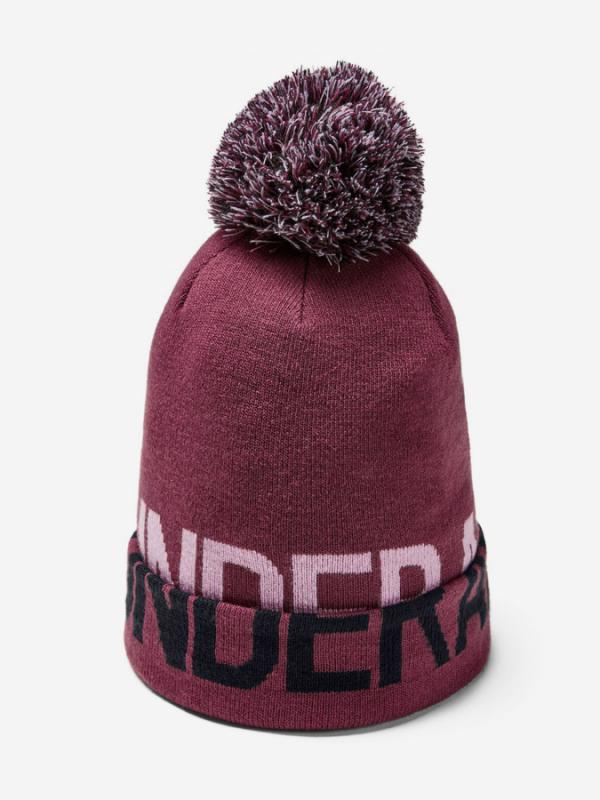 Čepice Under Armour Graphic Pom Beanie-Ppl Červená