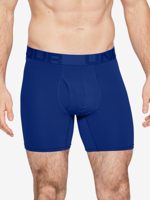 Boxerky Under Armour Tech Mesh 6In 2 Pack Modrá