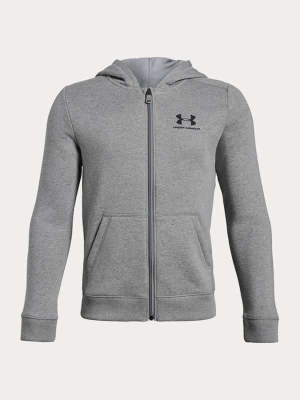 Mikina Under Armour Eu Cotton Fleece Full Zip Šedá