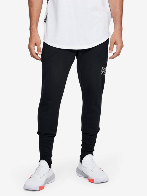 Tepláky Under Armour Baseline Fleece Jogger-Blk Černá