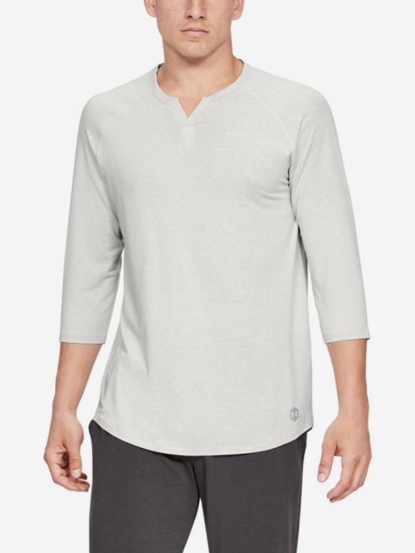 Tričko Under Armour Recovery Sleepwear Henley-Wht Bílá