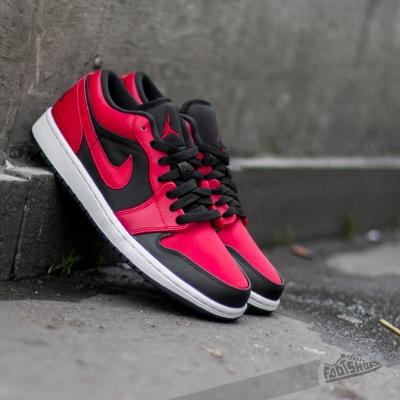 Air Jordan 1 Low Black/ Gym Red-White