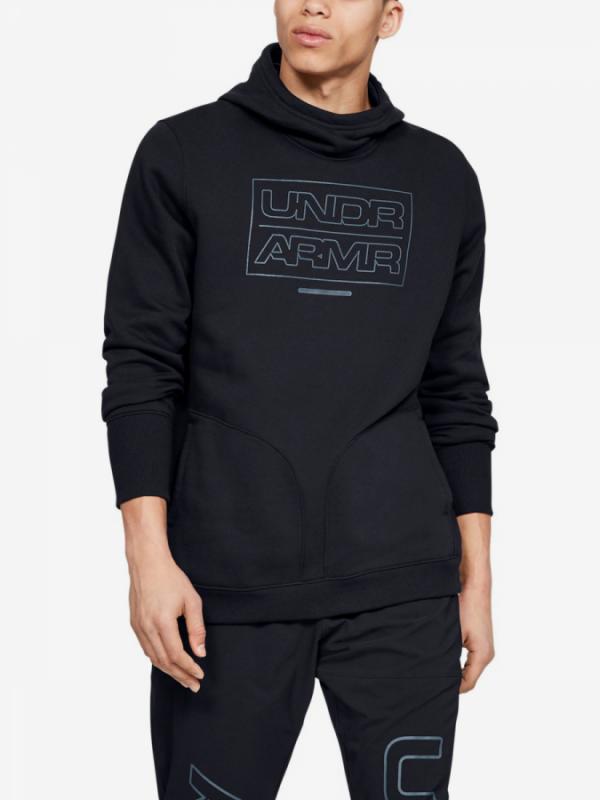 Mikina Under Armour Baseline Fleece Po Hood-Blk Černá