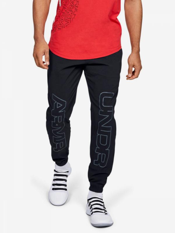 Tepláky Under Armour Baseline Woven Jogger-Blk Černá