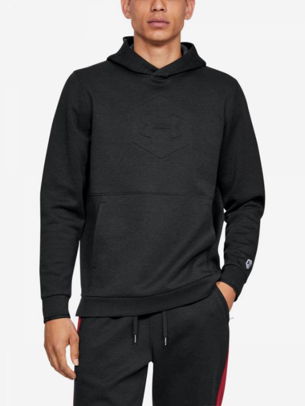 Mikina Under Armour Athlete Recovery Fleece Graphic Hoodie-B Černá