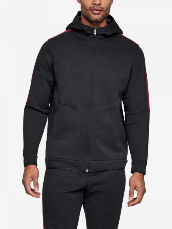 Bunda Under Armour Athlete Recovery Fleece Full Zip-Blk Černá
