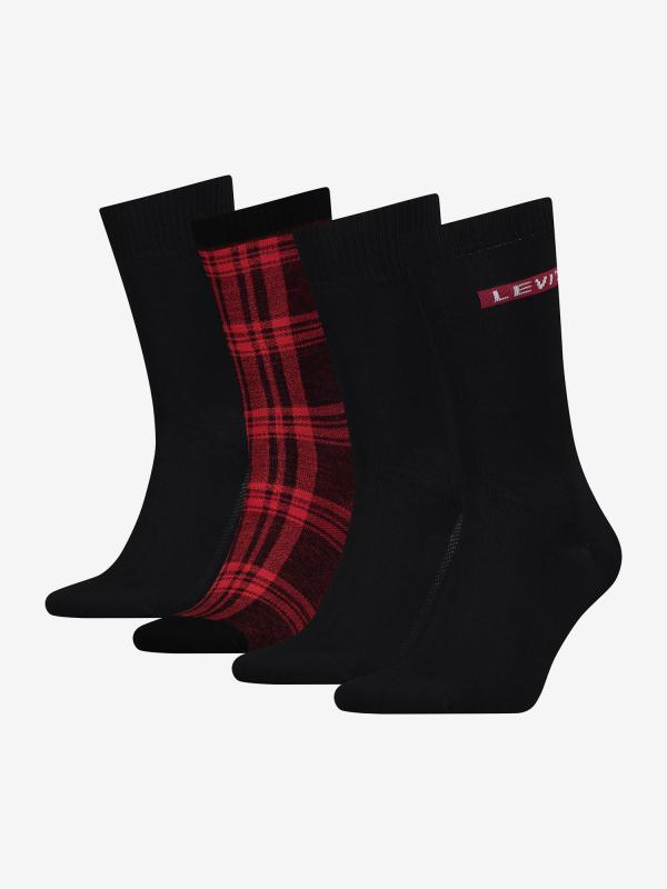 Ponožky LEVI'S Aw19 Giftbox Regular Cut 4 Pack Barevná