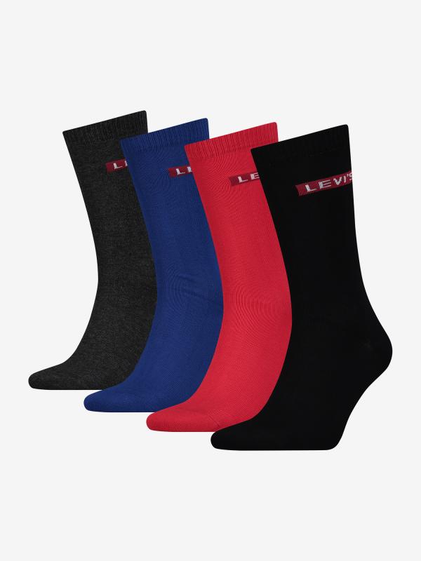 Ponožky LEVI'S Aw19 Giftbox Regular Cut 4 Pack Barevná