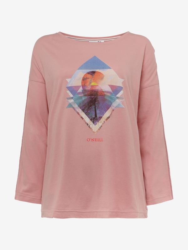 Tričko O´Neill Lw Kalani L/Slv T-Shirt Růžová