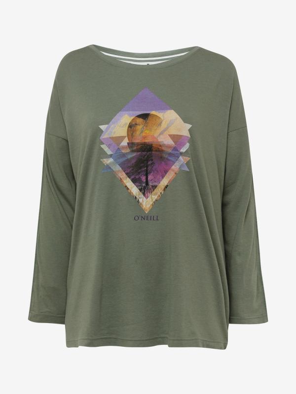 Tričko O´Neill Lw Kalani L/Slv T-Shirt Zelená
