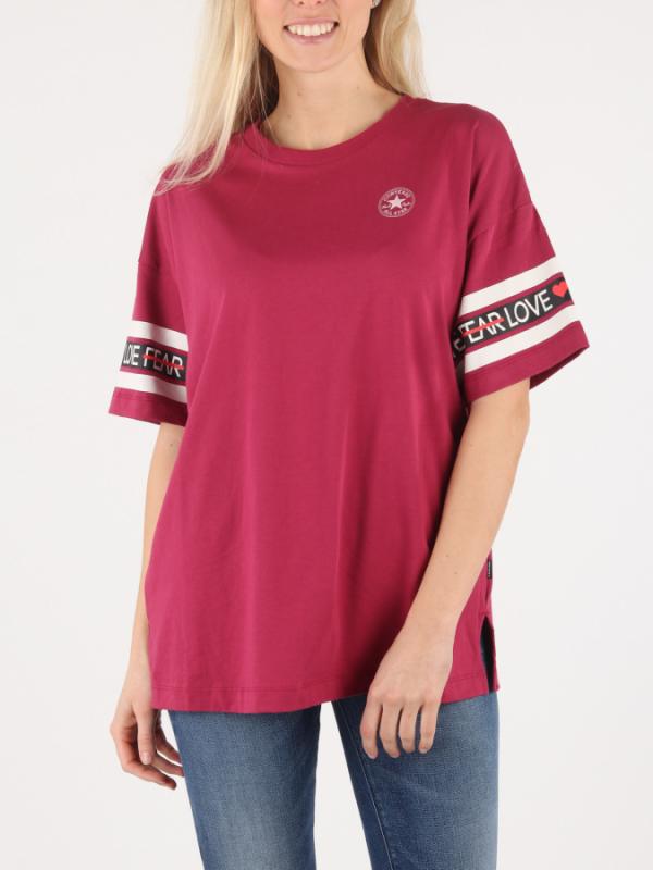 Tričko Converse W Internat. Girl Os Boxy Tee Červená