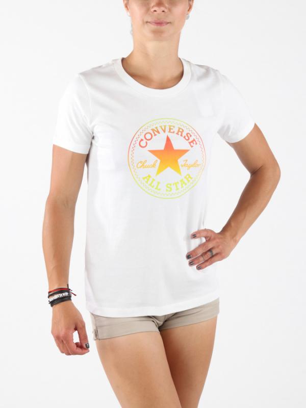 Tričko Converse W Ombre Cp Crew Tee Bílá
