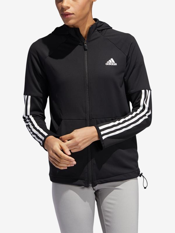 Mikina adidas Performance 3S Fz Hoodie Černá