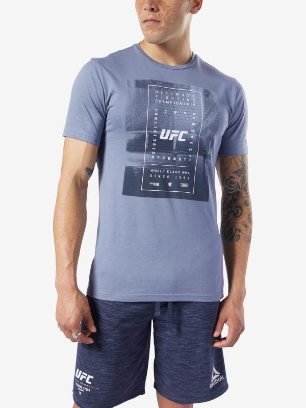 Tričko Reebok UFC FG TEXT TEE Fialová