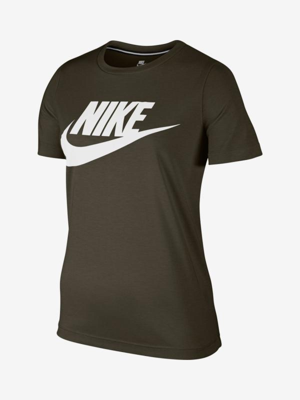 Tričko Nike W Nsw Essntl Tee Hbr Hnědá