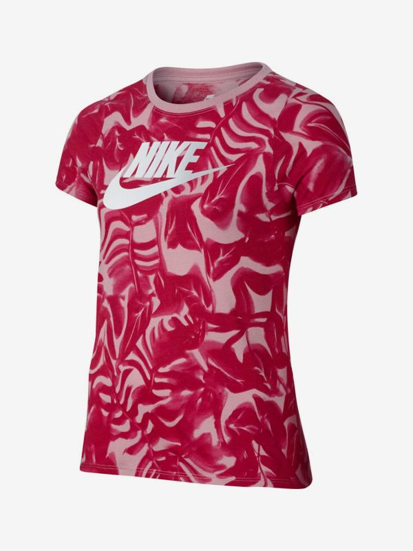 Tričko Nike Tee_Ya_Nsw_Tribld Ftura Ctgy G Fialová