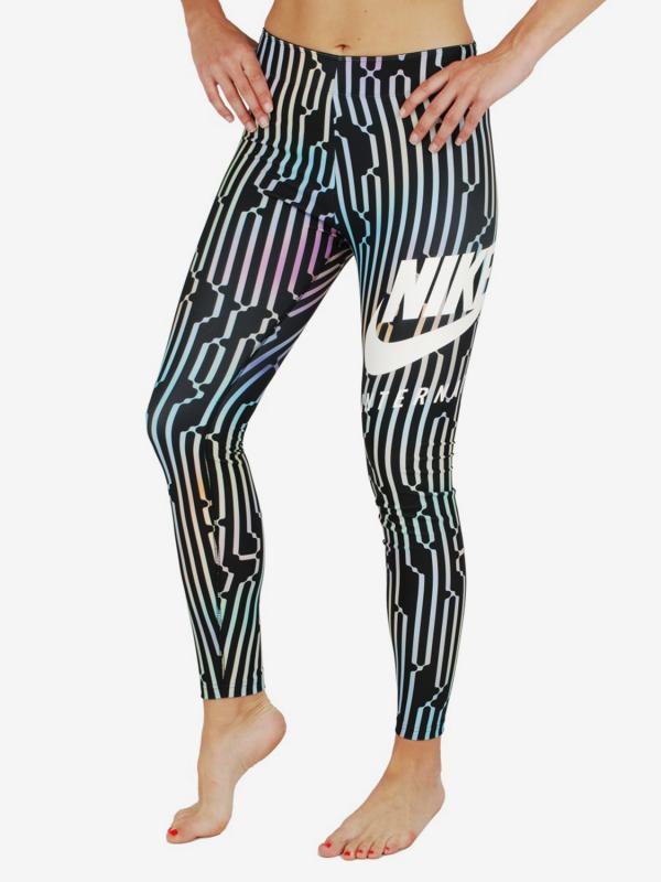 Legíny Nike W Nk Intl Lggng Aop Černá