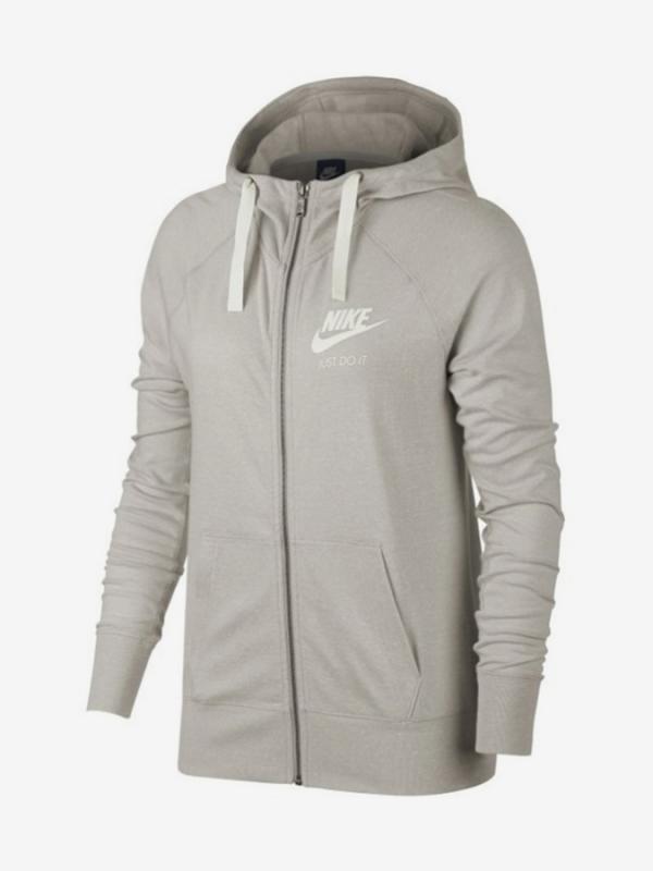 Mikina Nike W Nsw Gym Vntg Hoodie Fz Béžová