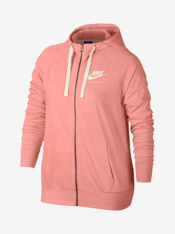 Mikina Nike W Nsw Gym Vntg Hoodie Fz Růžová