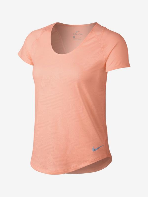 Tričko Nike W 10K Jacq Top Ss Růžová