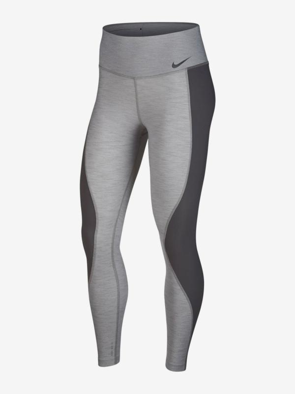 Legíny Nike W Pwr Tght Hi Slbd Htr Šedá