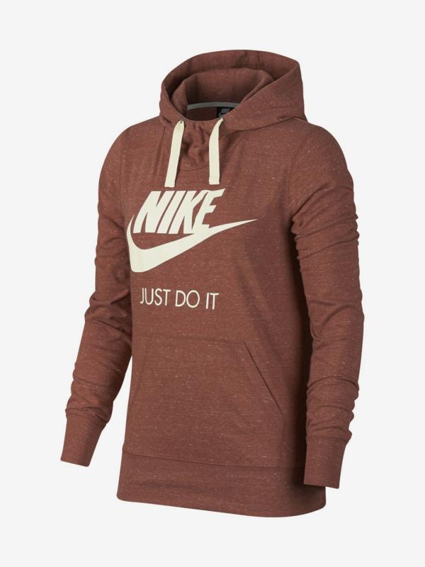 Mikina Nike W Nsw Gym Vntg Hoodie Hbr Červená