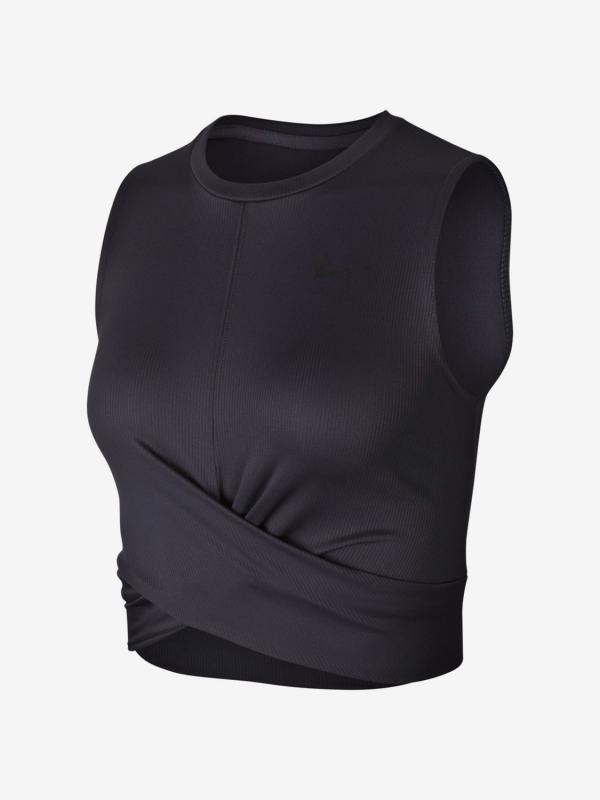 Top Nike W Nk Dry Tank Crop Twist Modrá