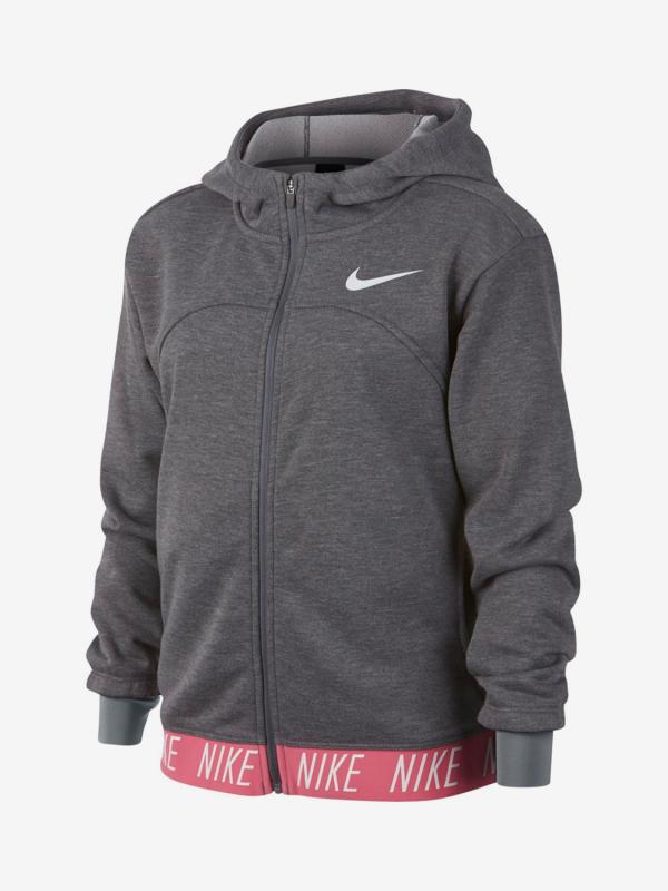 Mikina Nike G Dry Hoodie Fz Studio Šedá