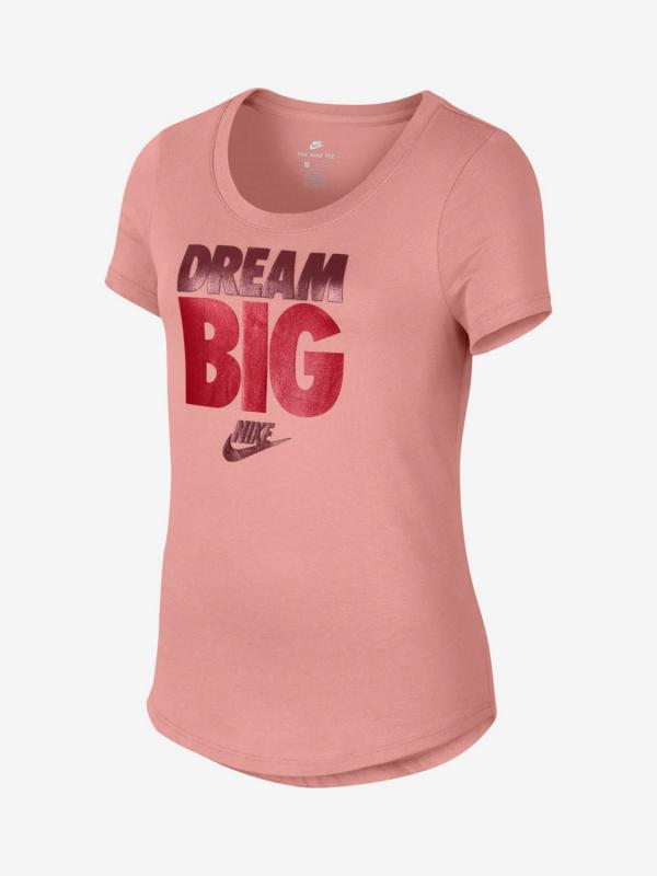 Tričko Nike G Nsw Tee Scoop Dream Big Růžová