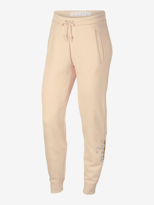 Tepláky Nike W Rally Pant Metallic Béžová