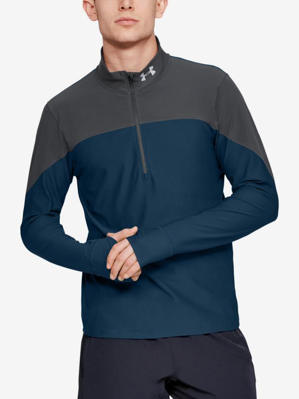 Tričko Under Armour Qualifier Half Zip-Grn Modrá