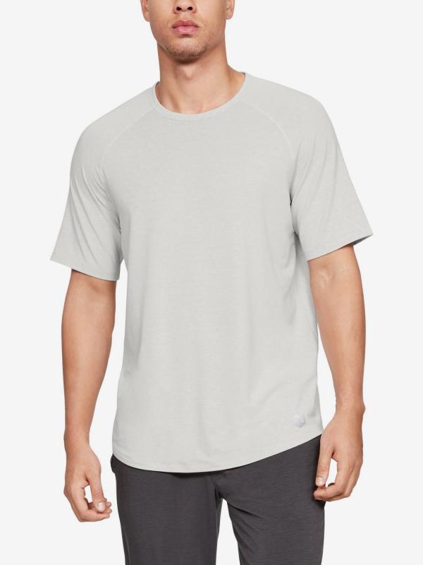 Tričko Under Armour Recovery Sleepwear Ss Crew-Wht Šedá