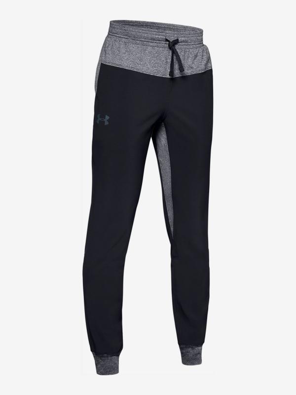 Tepláky Under Armour Woven Warm Up Jogger-Blk Černá