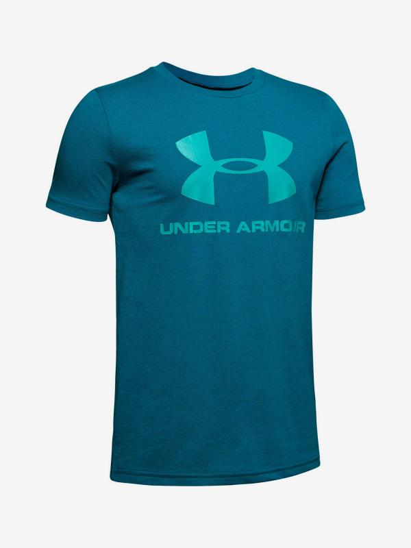 Tričko Under Armour Sportstyle Logo Ss-Grn Modrá