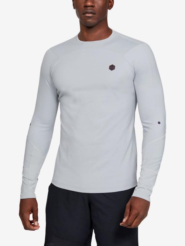 Tričko Under Armour Cg Rush Mock-Gry Šedá