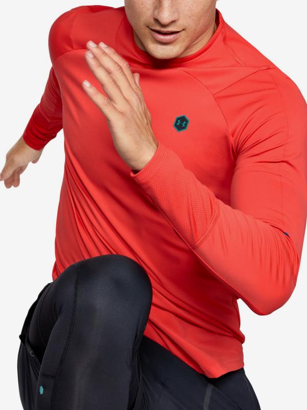 Tričko Under Armour Cg Rush Mock-Red Oranžová