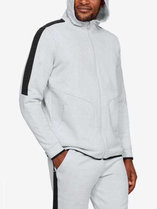 Bunda Under Armour Athlete Recovery Fleece Full Zip-Gry Bílá