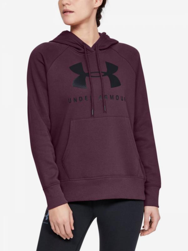 Mikina Under Armour Rival Fleece Sportstyle Graphic Hoodie-P Červená