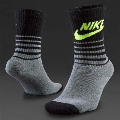 Nike Mens Classic Striped Socks Black/ Grey