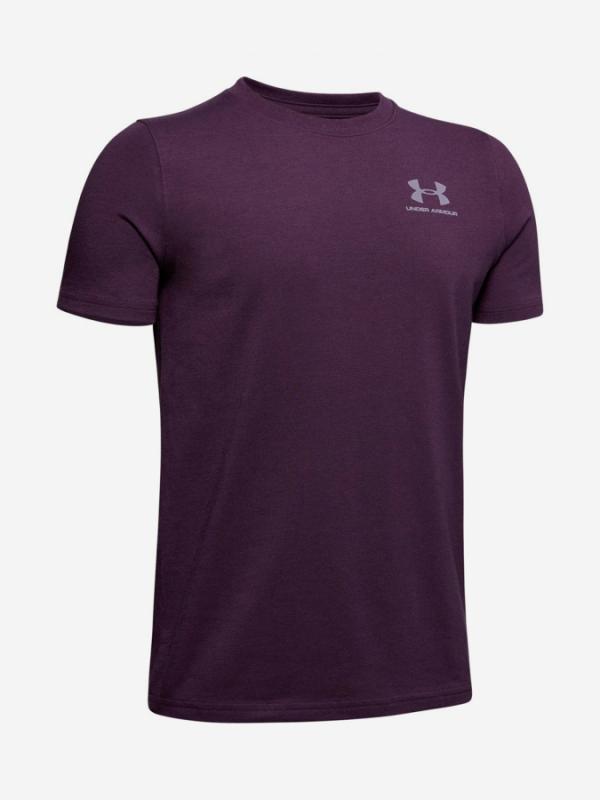 Tričko Under Armour Cotton Ss-Ppl Fialová