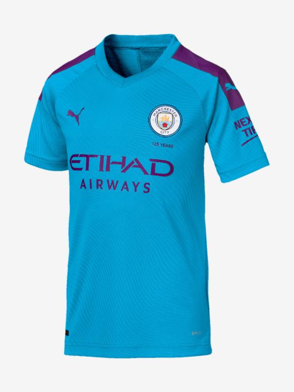 Dres Puma Mcfc Home Shirt Replica Ss J Modrá