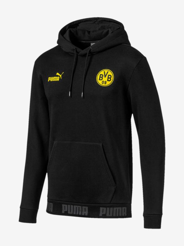Mikina Puma Bvb Ftblculture Hoody Černá