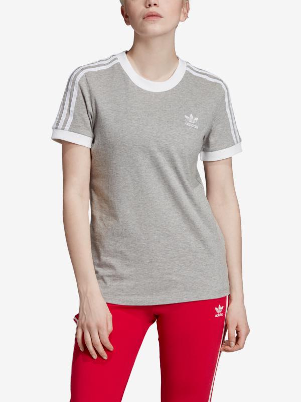 Tričko adidas Originals 3 Str Tee Šedá